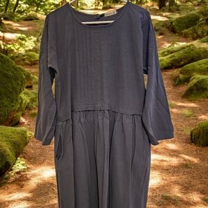 Midi Dress | Women's | Charcoal | 100% Linen